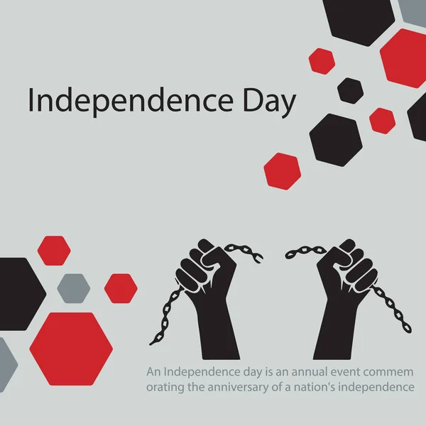 Giorno Indipendenza Evento Annuale Che Commemora Anniversario Dell Indipendenza Una — Vettoriale Stock
