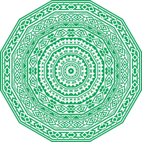 Mandala Geometrisk Konfiguration Symboler – Stock-vektor