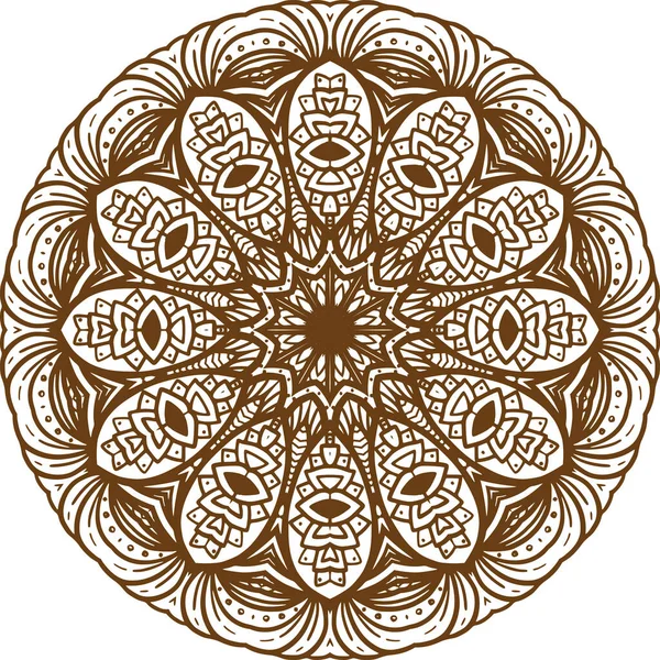 Uma Mandala Uma Configuração Geométrica Símbolos — Vetor de Stock