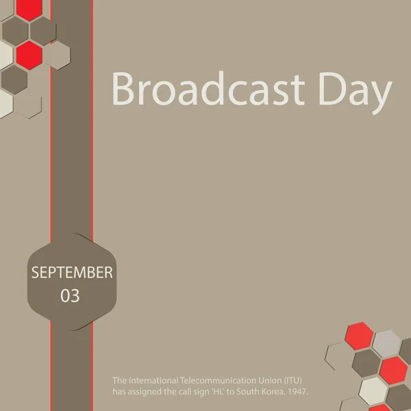 День Вещания Южная Корея Международный Союз Электросвязи Мсэ Присвоил Южной — стоковый вектор