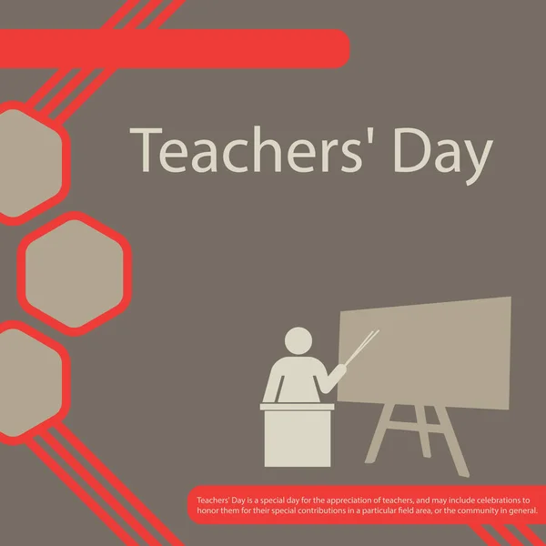Dia Dos Professores Dia Especial Para Apreciação Dos Professores Pode —  Vetores de Stock