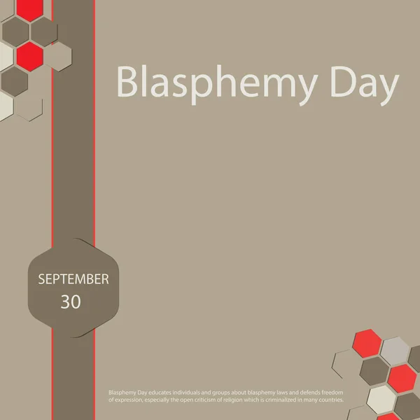 Journée Blasphème Sensibilise Les Individus Les Groupes Aux Lois Sur — Image vectorielle