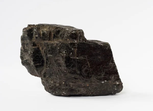 Antraciet Minerale Ook Hoge Kwaliteitsolie Kolen Mineraal Witte Achtergrond Potentieel — Stockfoto