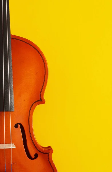 Affiche Concert Musique Classique Avec Violon Orange Sur Fond Jaune — Photo