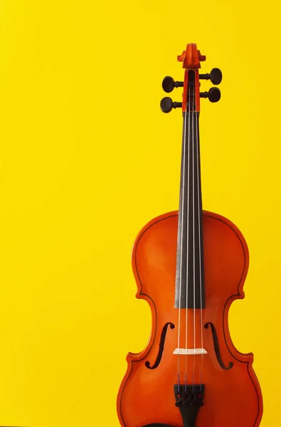 Classical Music Concert Poster Orange Color Violin Yellow Background Copy — Stock Photo, Image