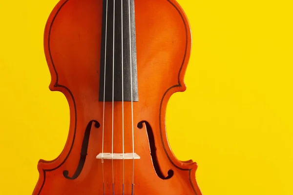 Klassisk Musik Konsert Affisch Med Orange Färg Fiol Gul Bakgrund — Stockfoto