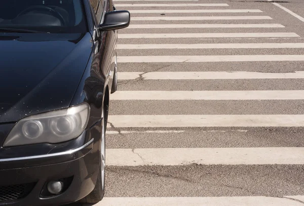 Violación Aparcamiento Coche Aparcado Paso Peatones — Foto de Stock