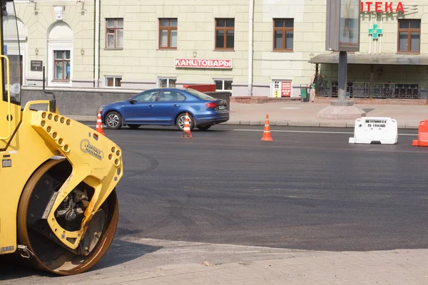 Minsk Belarus April 2019 Work Road Construction Road Maintenance Road — Stock Photo, Image