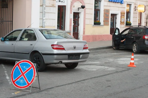 Mińsk Białoruś Czerwca 2019 Parkowanie Naruszenie Wielkim Mieście — Zdjęcie stockowe