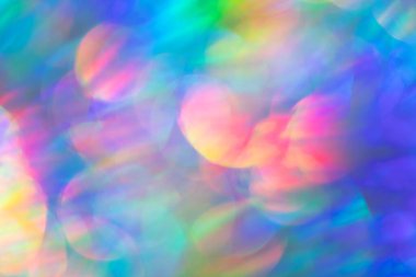 Holografik folyonun bulanık bokeh detaylarını kapat