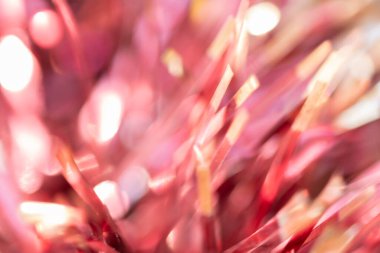 Bulanık bokeh, Noel süslerinin kapanış arkaplanı.