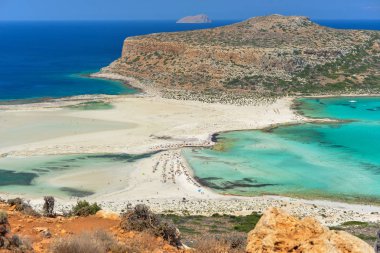 Güzel manzarasına Balos Lagoon Girit Adası Yunanistan