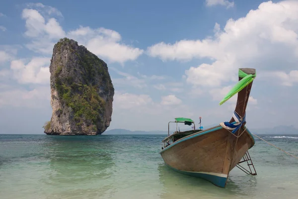 Barco Tailandés Tradicional Cola Larga Isla Poda Tailandia — Foto de Stock