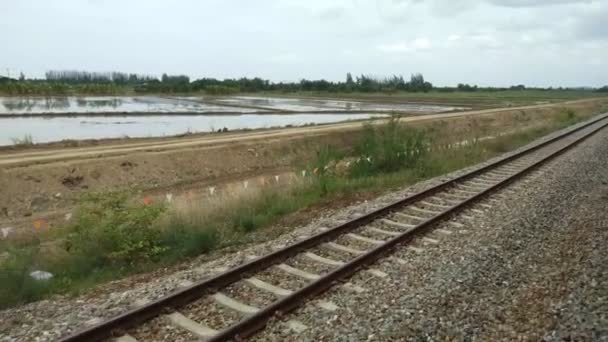 Vista Del Campo Desde Tren — Vídeo de stock