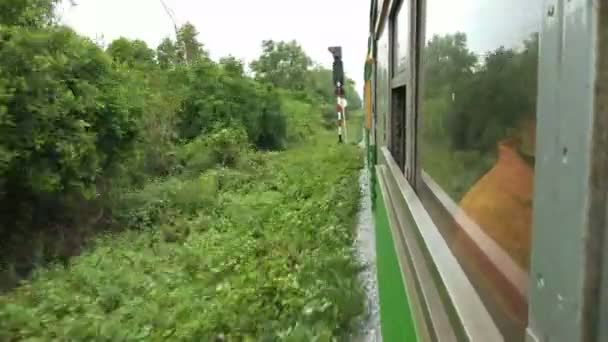 Platteland Uitzicht Vanaf Trein — Stockvideo