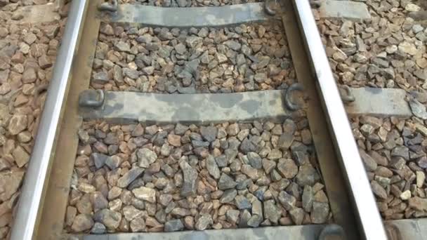 Railroad Tracks Tåglinje — Stockvideo