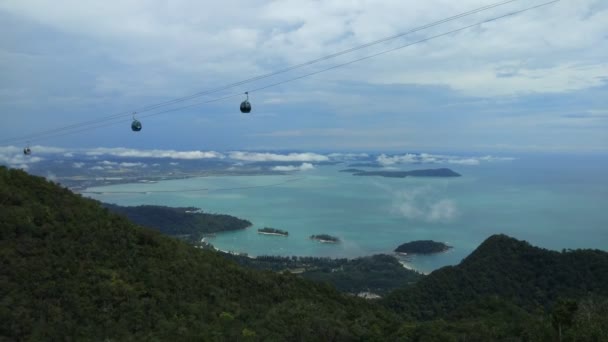 Sky Bridge Cable Car Île Langkawi Malaisie — Video