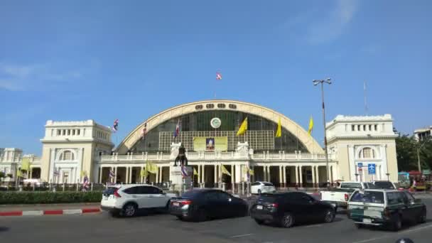 Time Lapse Gare Bangkok Gare Hua Lamphong Grande Achalandée Bangkok — Video