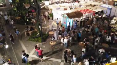 Chiang Mai Tayland: Aralık 10.2018: zaman atlamalı gece Pazar Chiang Mai, Tayland