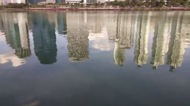 Tempo Limite Parque Benjakiti Distrito Negócios Bangkok Tailândia — Vídeo de Stock