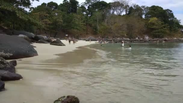 Tidsfördröjning För Vacker Vit Sandstrand Phuket Thailand — Stockvideo