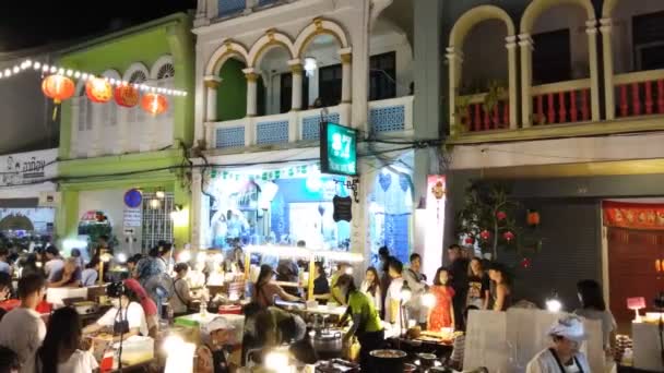 Пхукет Таиланд Февраля 2019 Года Пхукет Walking Street Lard Yai — стоковое видео