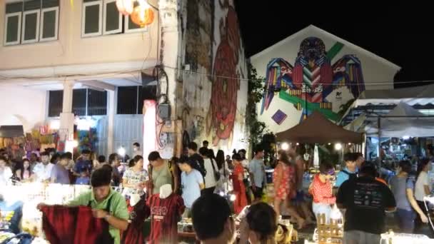 Phuket Tayland Şubat 2019 Phuket Street Domuz Yağı Yai Yürüyüş — Stok video