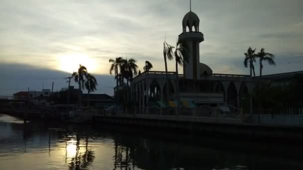 Τζαμί Σομ Στην Μπανγκόκ Ταϊλάνδη — Αρχείο Βίντεο