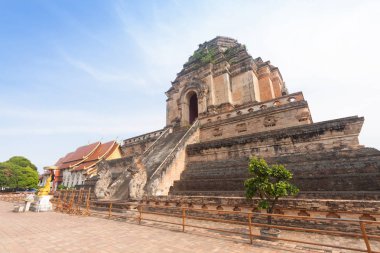 Wat Chedi Luang tapınakta Chiang mai, Tayland