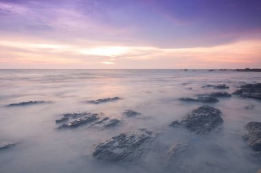 Denizde uzun pozlama manzara , Tayland