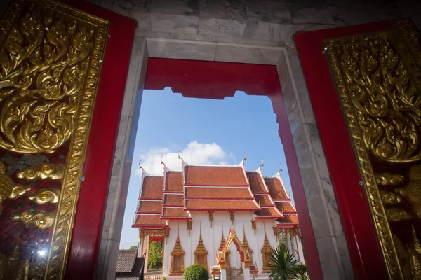 Wat Chalong, een oude tempel in Phuket, Thailand — Stockfoto