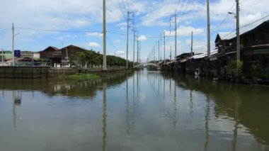 Bangkok Tayland topluluk kanal zaman atlamalı.