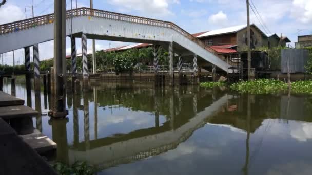 Временной Отрезок Общественного Канала Бангкоке — стоковое видео