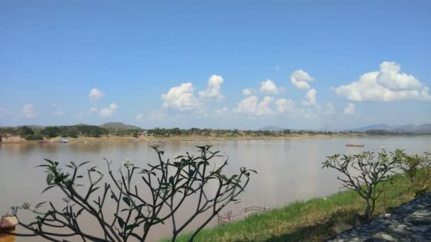 湄公河在昌坎 洛伊省泰国 — 图库视频影像