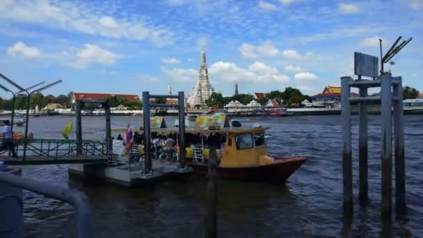 Trasporti Nel Fiume Chao Phraya Bangkok Thailandia — Video Stock