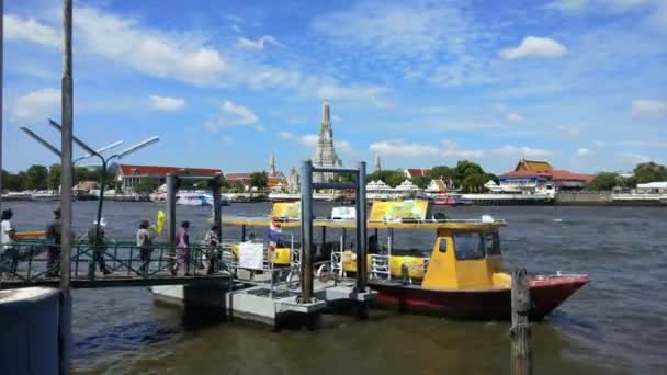 Trasporti Nel Fiume Chao Phraya Bangkok Thailandia — Video Stock