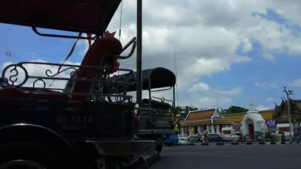 Time Lapse Giant Swing Nuvola Con Cielo Blu Bangkok Thailandia — Video Stock