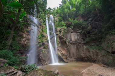 Mok Fa Şelale chiang Mai, Tayland güzel şelale