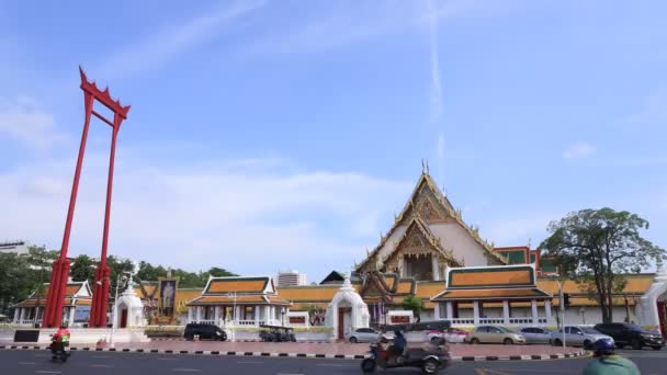 Time Lapse Van Giant Swing Cloud Met Blauwe Hemel Bangkok — Stockvideo