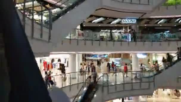 Bangkok Thailand Setembro 2019 Lapso Tempo Uma Escada Rolante Pessoas — Vídeo de Stock