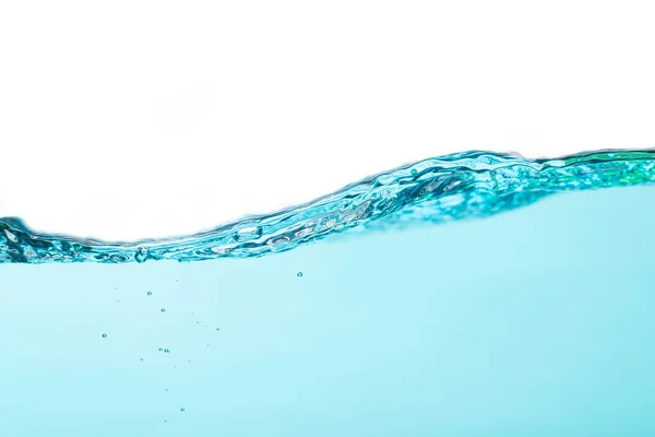 Wasserspritzer Wasserspritzer Isoliert Auf Weißem Und Blauem Hintergrund Stockbild