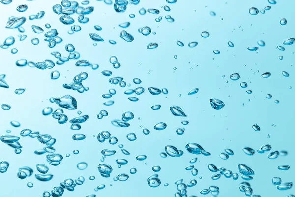 Bolha Respingo Água Respingo Água Isolado Fundo Azul — Fotografia de Stock