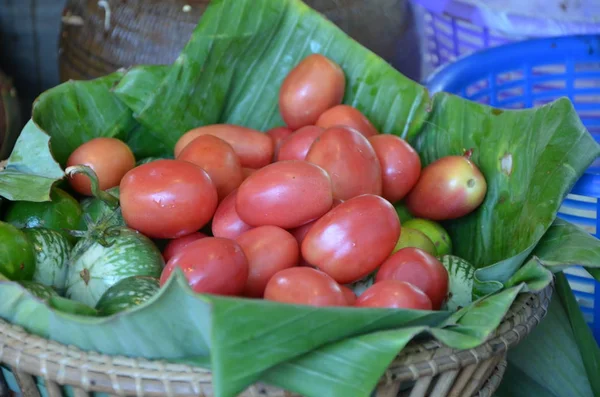 Набор Свежих Красных Томатов Приготовления Пищи — стоковое фото