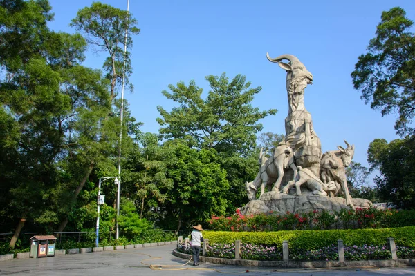 Скульптура Пять Баранов Городском Парке Гуанчжоу Гуанчжоу Китай — стоковое фото
