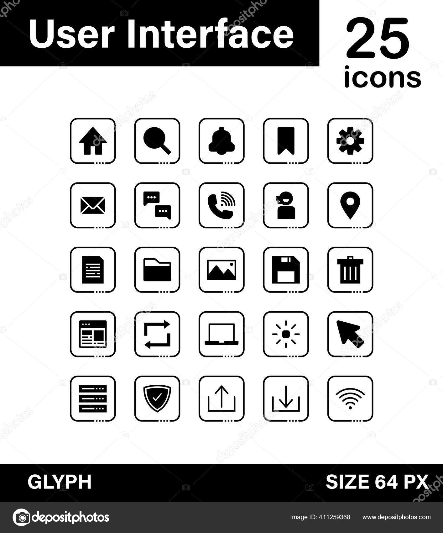 User Interface Icon Vektor Fur Designarbeiten Wie Website Anwendung Infografik Vektorgrafik Lizenzfreie Grafiken C Wapo Job Gmail Com 411259368 Depositphotos