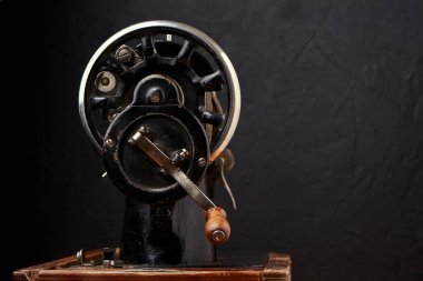 Kopya alanı olan Retro dikiş makinesi