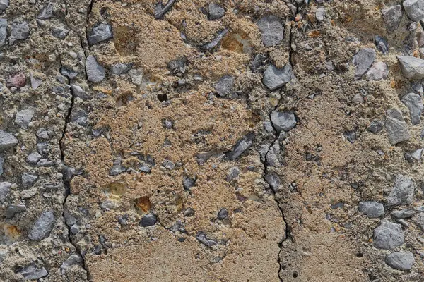 Bakgrundsbilden Orsakas Sprickbildning Cementpelare Kalksten Och Sand — Stockfoto