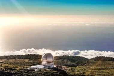 Kanarya Adaları 'ndaki La Palma Astrofizik Araştırma Merkezi' nden görüntüle