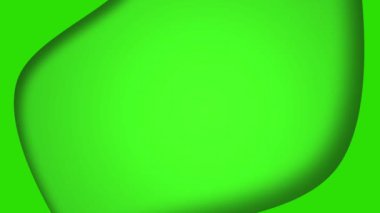Yeşil arka plandaki yeşil 3D kağıdın dikey döngü animasyonu gölgeyi örtüyor. Boşluğu kopyala