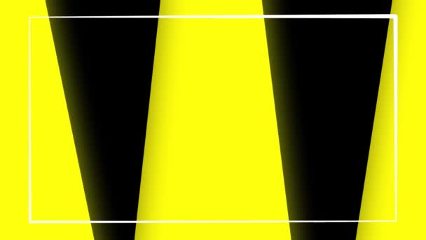 Fondo abstracto animado en colores amarillo y negro — Vídeo de stock